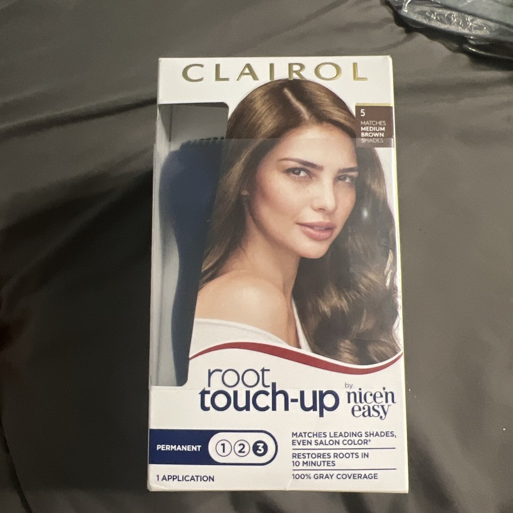 (2) Clairol Root Touch‎ Up  Permanent  Color Kit #5 MEDIUM BROWN